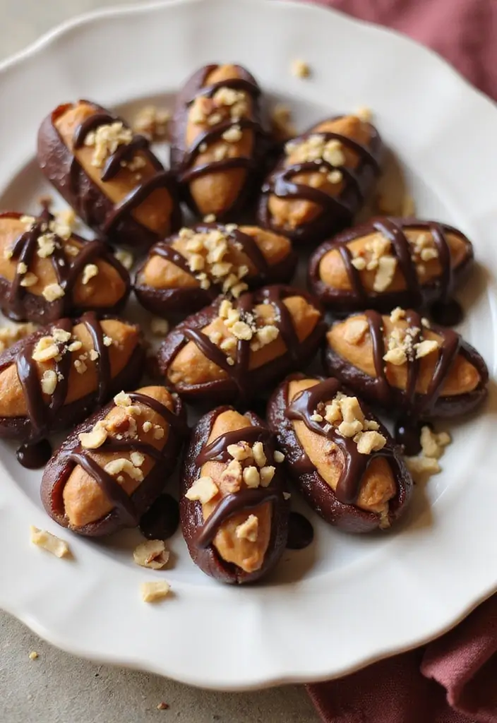 25 Chocolate Peanut Butter Dessert Recipes That Are Simply Irresistible 126 25 Chocolate Peanut Butter Dessert Recipes That Are Simply Irresistible - 20. Chocolate Peanut Butter Stuffed Dates