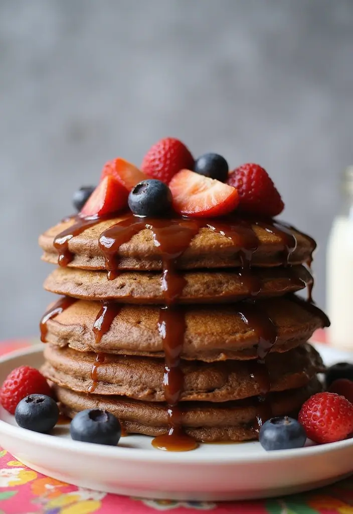 25 Chocolate Peanut Butter Dessert Recipes That Are Simply Irresistible 147 25 Chocolate Peanut Butter Dessert Recipes That Are Simply Irresistible - 23. Chocolate Peanut Butter Pancakes