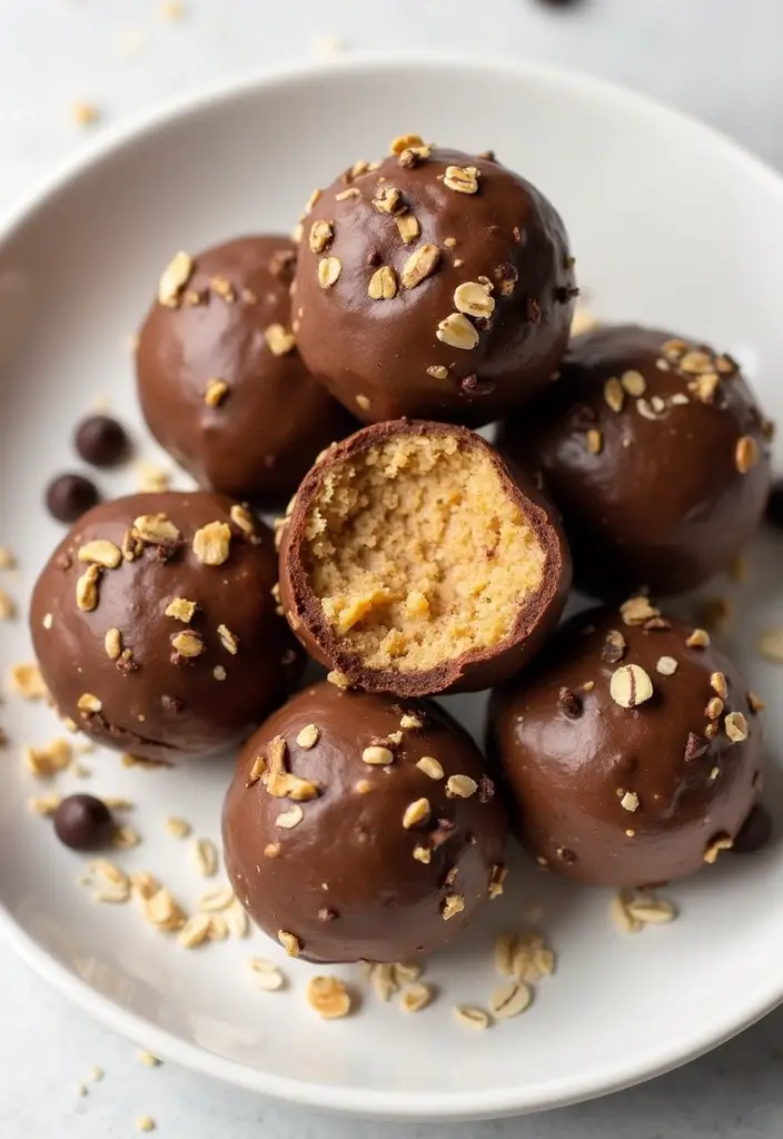 25 Chocolate Peanut Butter Dessert Recipes That Are Simply Irresistible 14 25 Chocolate Peanut Butter Dessert Recipes That Are Simply Irresistible - 4. Chocolate Peanut Butter Protein Balls