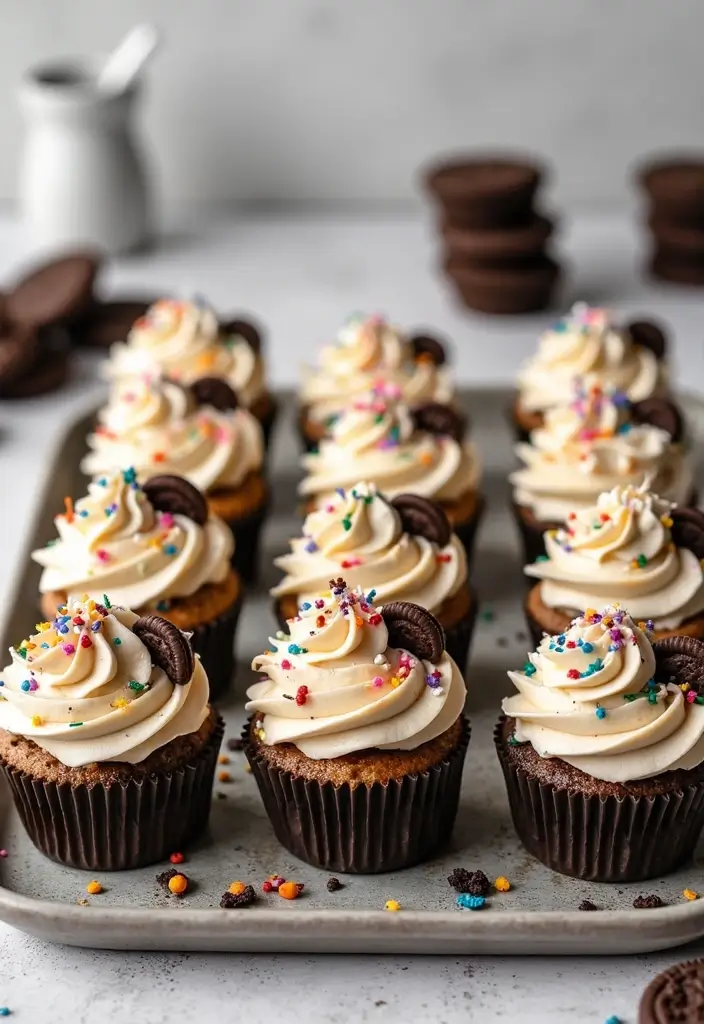 25 Cookies and Cream Dessert Recipes You’ll Crave Again and Again - 2. Vegan Cookies and Cream Cupcakes
