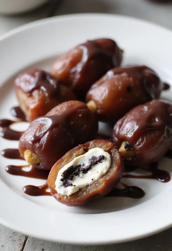 25 Cookies and Cream Dessert Recipes You’ll Crave Again and Again - 20. Cookies and Cream Stuffed Dates