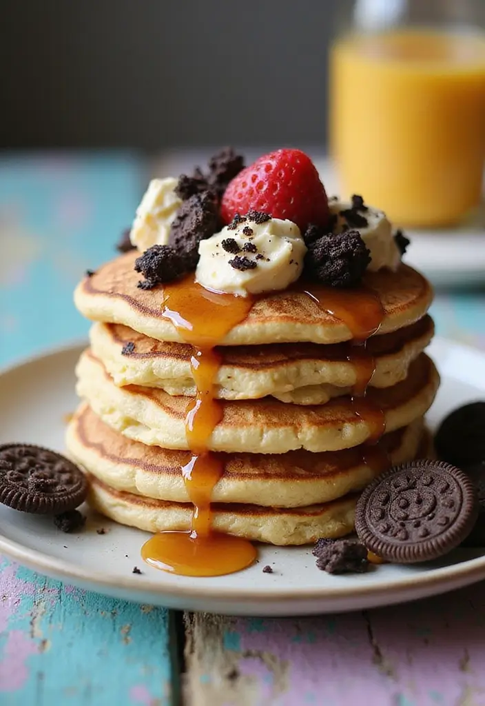 25 Cookies and Cream Dessert Recipes You’ll Crave Again and Again - 7. Cookies and Cream Pancakes
