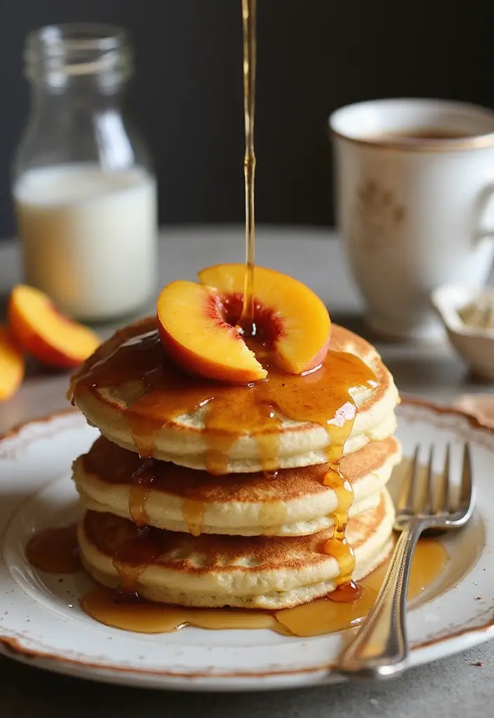 25 Dessert Recipes Using Canned Peaches for Instant Flavor 65 25 Dessert Recipes Using Canned Peaches for Instant Flavor - 11. Peach Pancakes