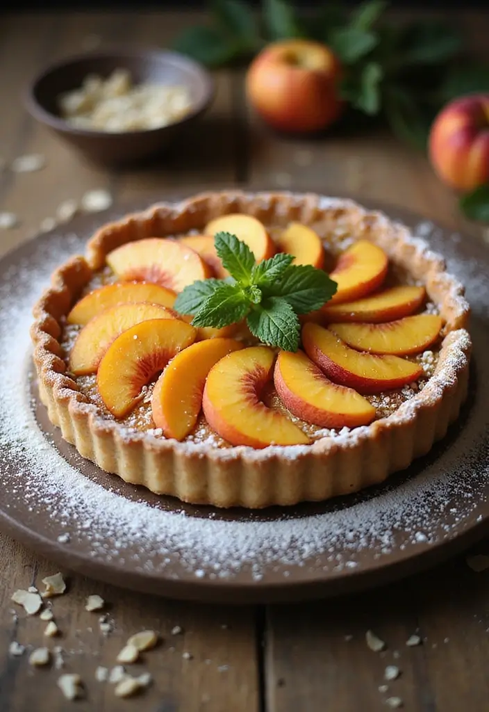 25 Dessert Recipes Using Canned Peaches for Instant Flavor 72 25 Dessert Recipes Using Canned Peaches for Instant Flavor - 12. Peach and Almond Tart