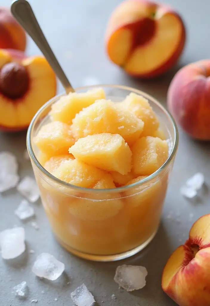 25 Dessert Recipes Using Canned Peaches for Instant Flavor 113 25 Dessert Recipes Using Canned Peaches for Instant Flavor - 19. Peach Granita