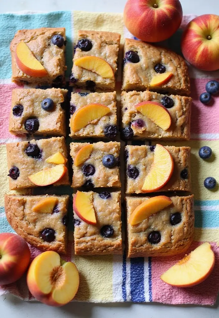 25 Dessert Recipes Using Canned Peaches for Instant Flavor 141 25 Dessert Recipes Using Canned Peaches for Instant Flavor - 23. Peach and Blueberry Breakfast Bars