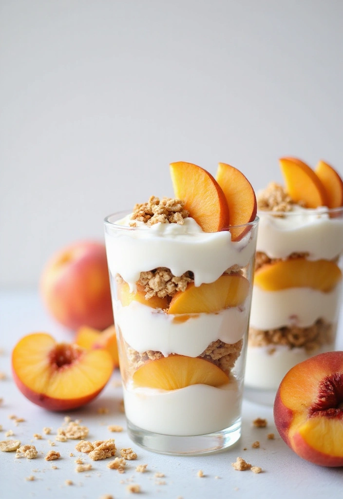 25 Dessert Recipes Using Canned Peaches for Instant Flavor 15 25 Dessert Recipes Using Canned Peaches for Instant Flavor - 3. Peach Yogurt Parfaits