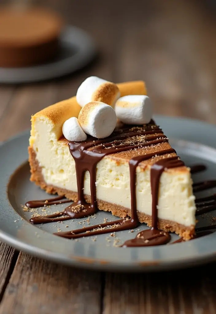 25 Dessert Recipes Using Evaporated Milk for a Rich, Creamy Texture 143 25 Dessert Recipes Using Evaporated Milk for a Rich, Creamy Texture - 23. S’mores Cheesecake