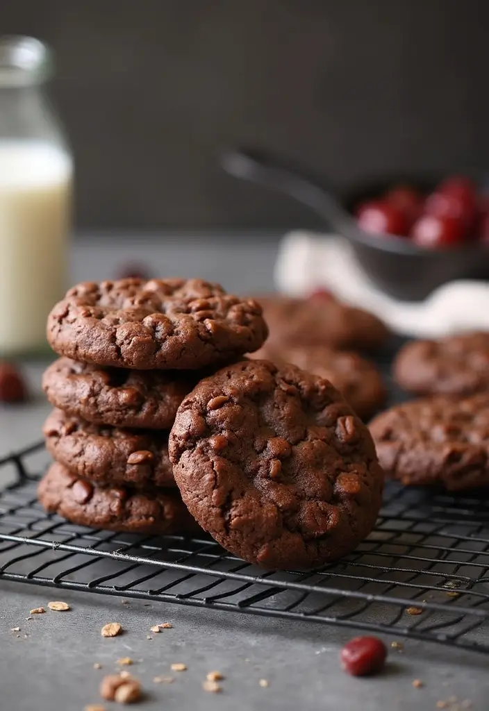 25 Dessert Recipes with Cocoa Powder That Are Simple Yet Decadent 42 25 Dessert Recipes with Cocoa Powder That Are Simple Yet Decadent - 8. Chocolate Oatmeal Cookies