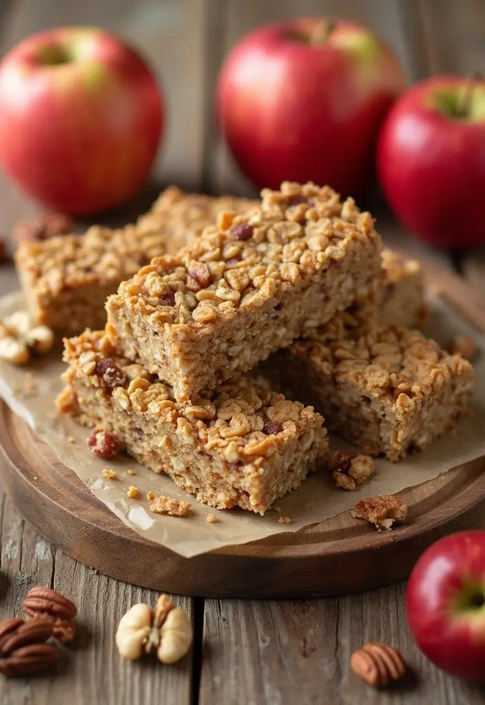 25 Easy Baked Apple Dessert Recipes for Cozy Nights 120 25 Easy Baked Apple Dessert Recipes for Cozy Nights - 18. Apple and Nut Granola Bars
