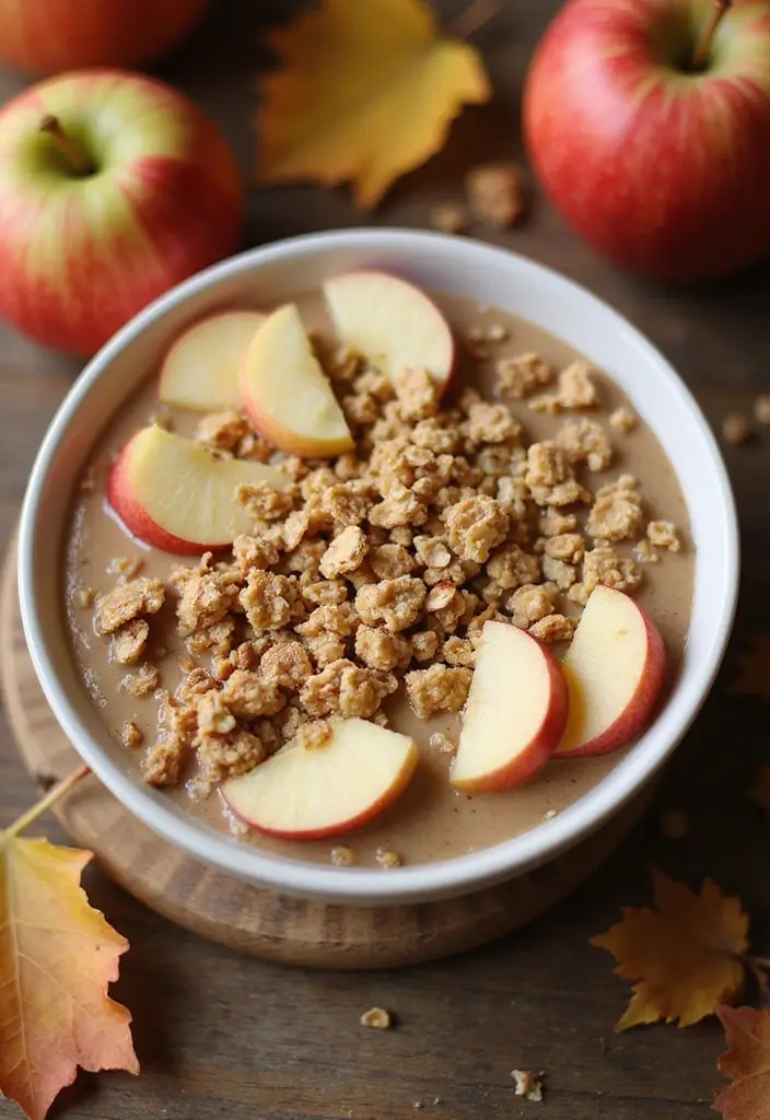 25 Easy Baked Apple Dessert Recipes for Cozy Nights 169 25 Easy Baked Apple Dessert Recipes for Cozy Nights - 25. Apple Pie Smoothie Bowl