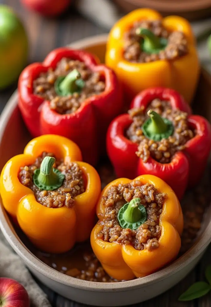 25 Easy Baked Apple Dessert Recipes for Cozy Nights 50 25 Easy Baked Apple Dessert Recipes for Cozy Nights - 8. Caramel Apple Stuffed Peppers