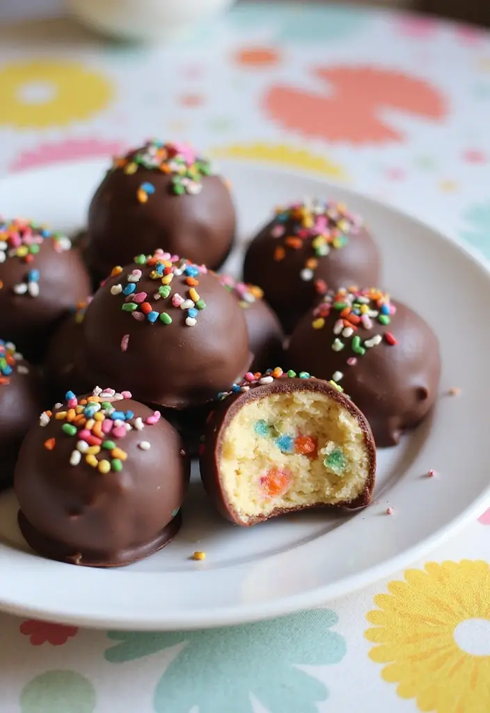 25 Easy Dessert Recipes Using Cake Mixes for Effortless Baking 22 25 Easy Dessert Recipes Using Cake Mixes for Effortless Baking - 4. Funfetti Cake Mix Truffles