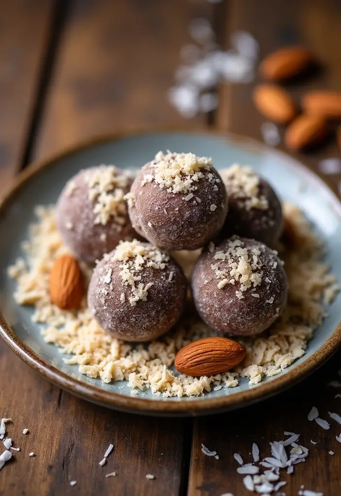 25 Easy Keto Dessert Recipes Using Only 3 Ingredients - 13. Almond Joy Fat Bombs