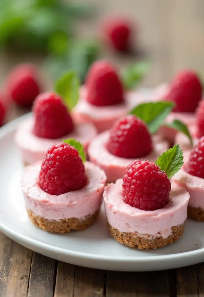 25 Easy Keto Dessert Recipes Using Only 3 Ingredients - 2. No-Bake Raspberry Cheesecake Bites