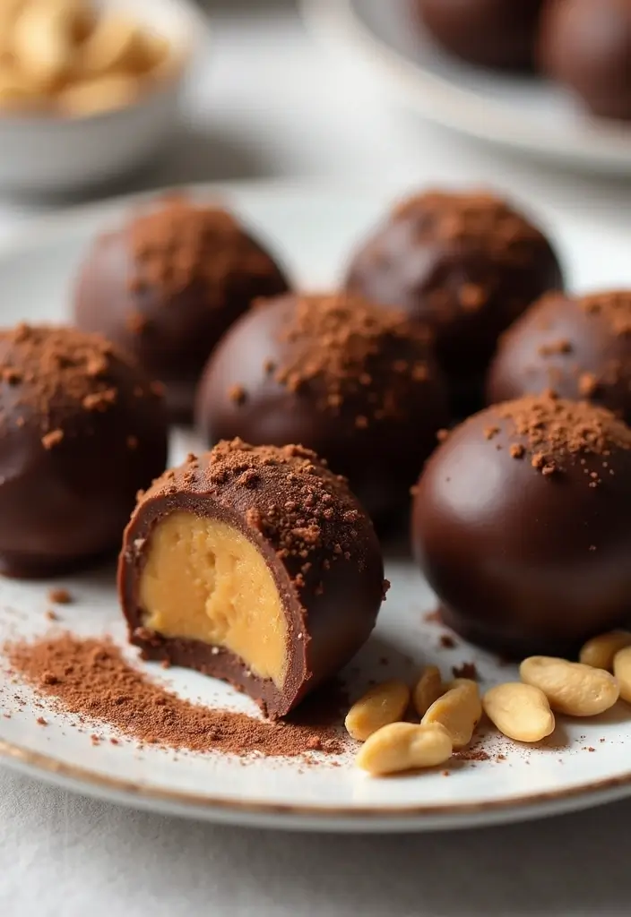 25 Easy Keto Dessert Recipes Using Only 3 Ingredients - 5. Peanut Butter Chocolate Bites