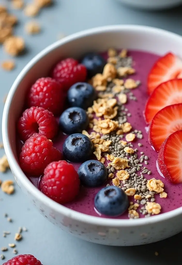25 Easy Low Calorie Dessert Recipes That Still Feel Indulgent 105 25 Easy Low Calorie Dessert Recipes That Still Feel Indulgent - 17. Mixed Berry Smoothie Bowl