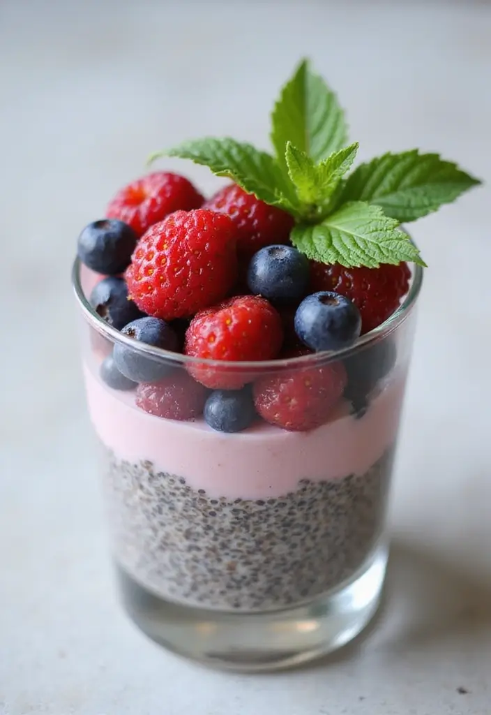 25 Easy Low Calorie Dessert Recipes That Still Feel Indulgent 8 25 Easy Low Calorie Dessert Recipes That Still Feel Indulgent - 2. Berry Chia Seed Pudding