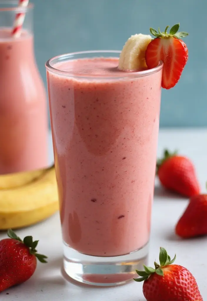 25 Easy Low Calorie Dessert Recipes That Still Feel Indulgent 138 25 Easy Low Calorie Dessert Recipes That Still Feel Indulgent - 22. Strawberry Banana Smoothie