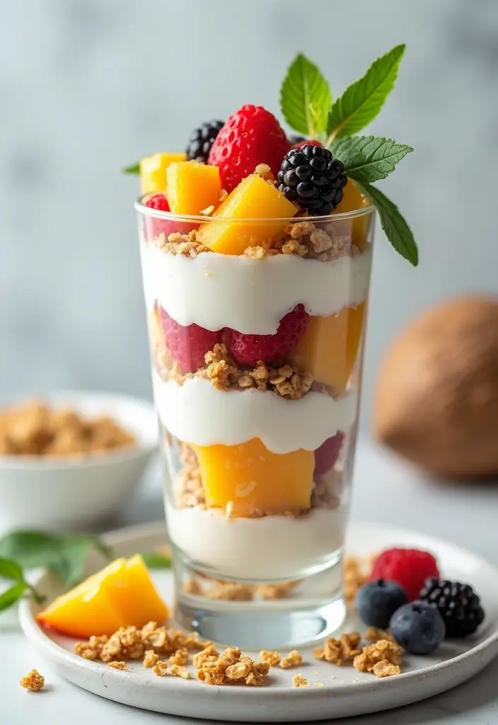 25 Easy Low Calorie Dessert Recipes That Still Feel Indulgent 15 25 Easy Low Calorie Dessert Recipes That Still Feel Indulgent - 3. Coconut Yogurt Parfait