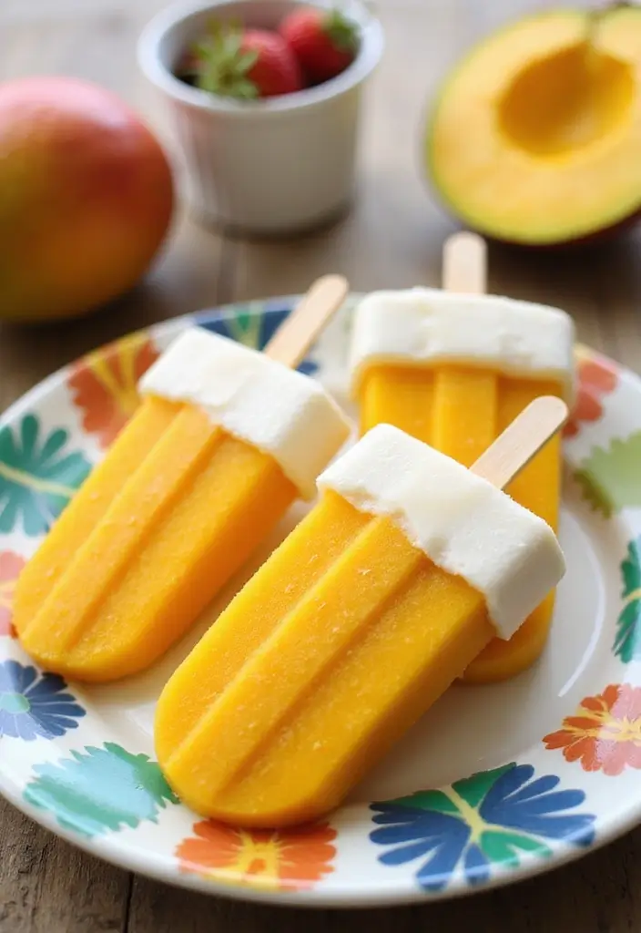 25 Easy Low Calorie Dessert Recipes That Still Feel Indulgent 34 25 Easy Low Calorie Dessert Recipes That Still Feel Indulgent - 6. Mango Coconut Popsicles