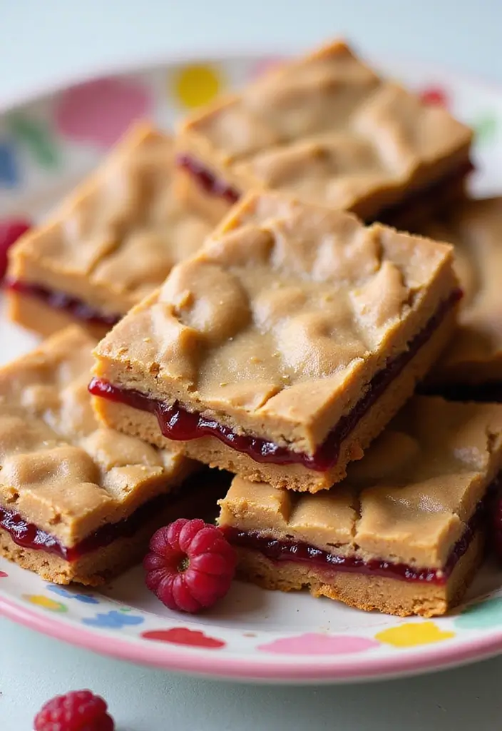 25 Easy Peanut Butter Dessert Recipes for Quick Sweet Fixes 106 25 Easy Peanut Butter Dessert Recipes for Quick Sweet Fixes - 18. Peanut Butter and Jelly Bars