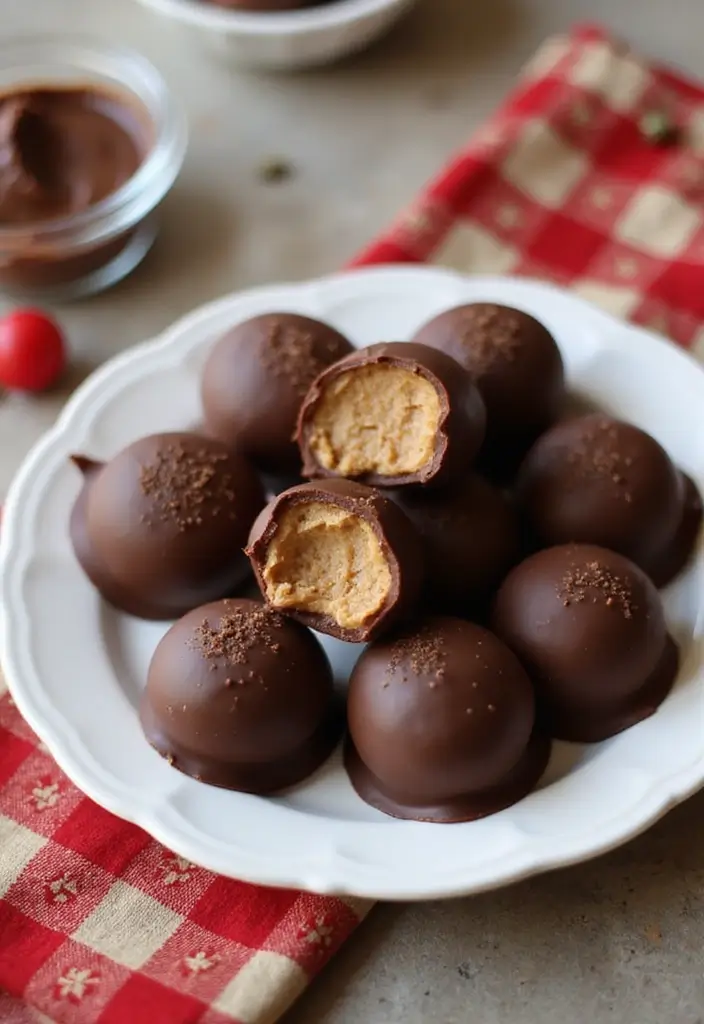 25 Easy Peanut Butter Dessert Recipes for Quick Sweet Fixes 35 25 Easy Peanut Butter Dessert Recipes for Quick Sweet Fixes - 7. Chocolate Dipped Peanut Butter Balls