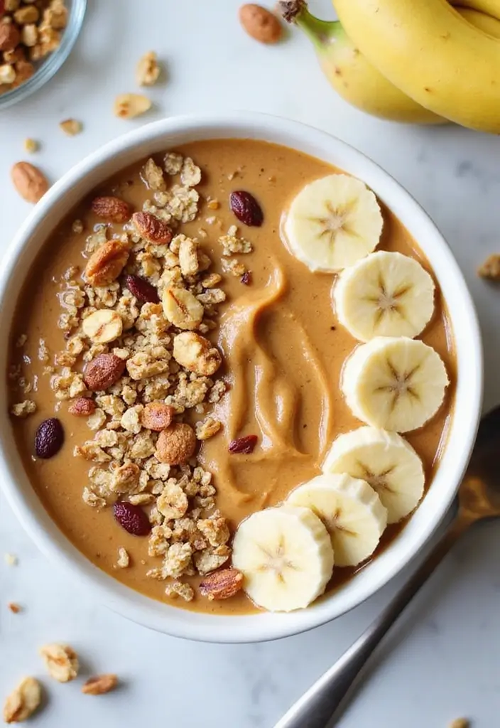 25 Healthy Dessert Recipes for One When You Want a Sweet Treat Solo 57 25 Healthy Dessert Recipes for One When You Want a Sweet Treat Solo - 10. Peanut Butter Banana Smoothie Bowl