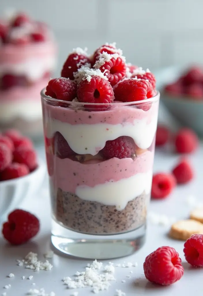25 Healthy Dessert Recipes for One When You Want a Sweet Treat Solo 71 25 Healthy Dessert Recipes for One When You Want a Sweet Treat Solo - 12. Raspberry Coconut Chia Parfait