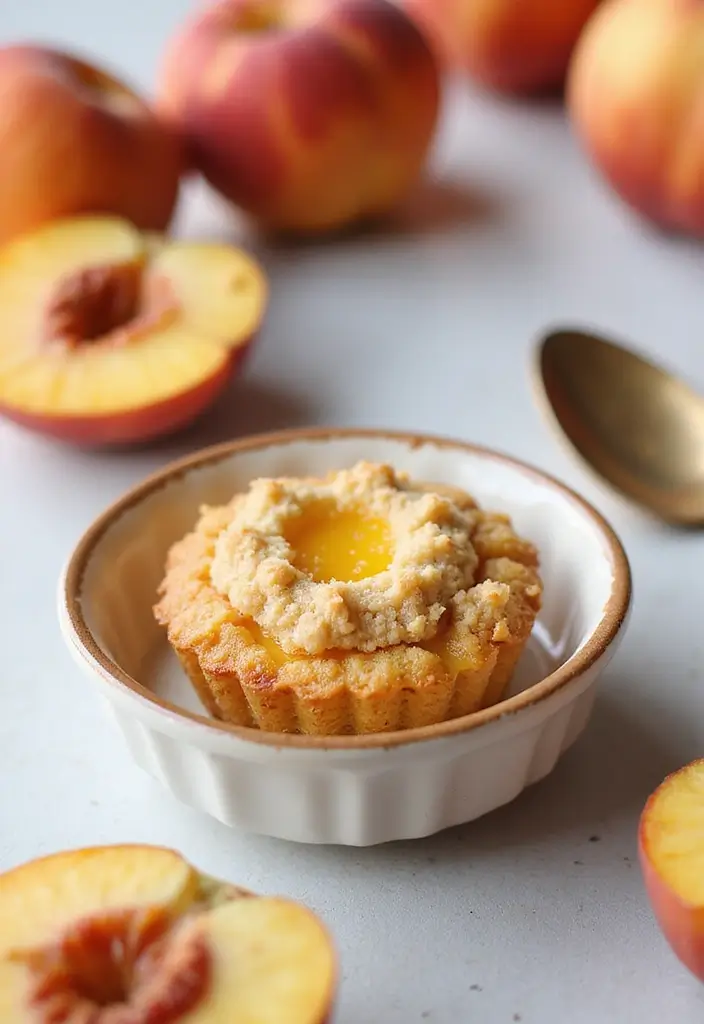 25 Healthy Dessert Recipes for One When You Want a Sweet Treat Solo 127 25 Healthy Dessert Recipes for One When You Want a Sweet Treat Solo - 20. Peach Crumble Cups