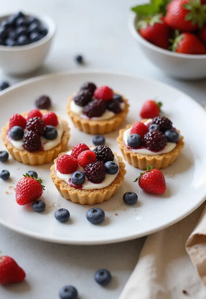 25 Healthy Dessert Recipes for One When You Want a Sweet Treat Solo 141 25 Healthy Dessert Recipes for One When You Want a Sweet Treat Solo - 22. Mini Vegan Berry Tarts