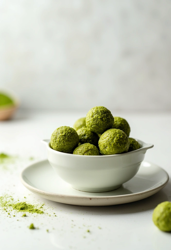 25 Healthy Dessert Recipes for One When You Want a Sweet Treat Solo 45 25 Healthy Dessert Recipes for One When You Want a Sweet Treat Solo - 8. Matcha Energy Bites