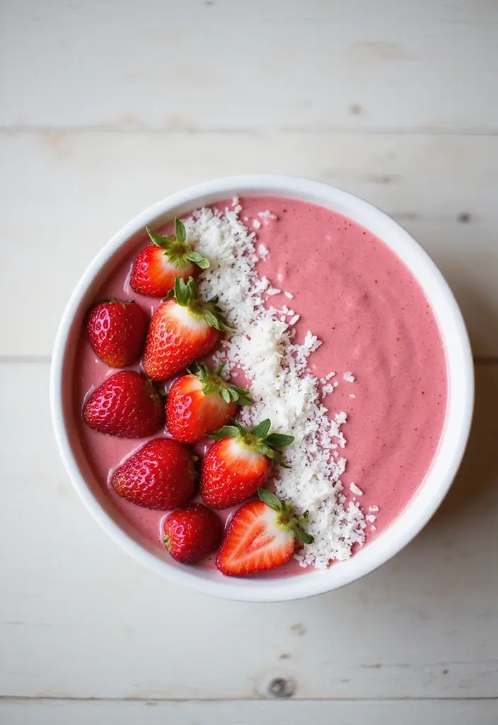 25 Low Carb Low Calorie Dessert Recipes That Still Taste Amazing 119 25 Low Carb Low Calorie Dessert Recipes That Still Taste Amazing - 19. Strawberry Coconut Smoothie Bowl