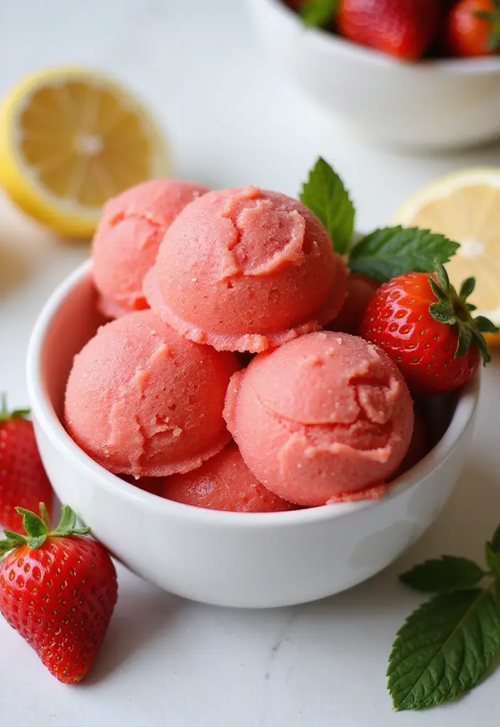25 Low Carb Low Calorie Dessert Recipes That Still Taste Amazing 154 25 Low Carb Low Calorie Dessert Recipes That Still Taste Amazing - 24. Strawberry Lemonade Sorbet