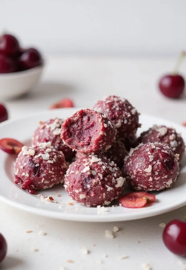 25 Simple 3-Ingredient Dessert Recipes You Can Whip Up Anytime 124 25 Simple 3-Ingredient Dessert Recipes You Can Whip Up Anytime - 20. Cherry Coconut Energy Bites