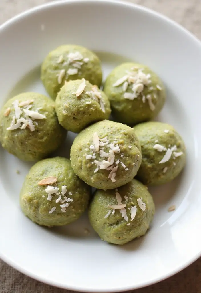 25 Simple Baking Dessert Recipes Using Only 4 Ingredients 63 25 Simple Baking Dessert Recipes Using Only 4 Ingredients - 11. Matcha Coconut Energy Bites