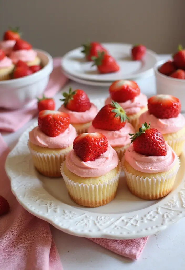 25 Strawberry Cream Cheese Dessert Recipes That Are Smooth and Sweet 54 25 Strawberry Cream Cheese Dessert Recipes That Are Smooth and Sweet - 10. Strawberry Cream Cheese Cupcakes