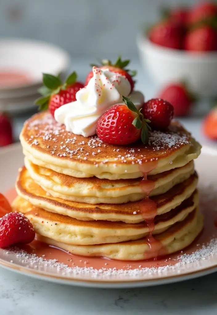 25 Strawberry Cream Cheese Dessert Recipes That Are Smooth and Sweet 87 25 Strawberry Cream Cheese Dessert Recipes That Are Smooth and Sweet - 15. Strawberry Cream Cheese Pancakes