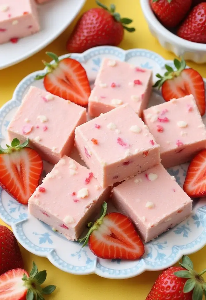25 Strawberry Cream Cheese Dessert Recipes That Are Smooth and Sweet 94 25 Strawberry Cream Cheese Dessert Recipes That Are Smooth and Sweet - 16. Strawberry Cream Cheese Fudge