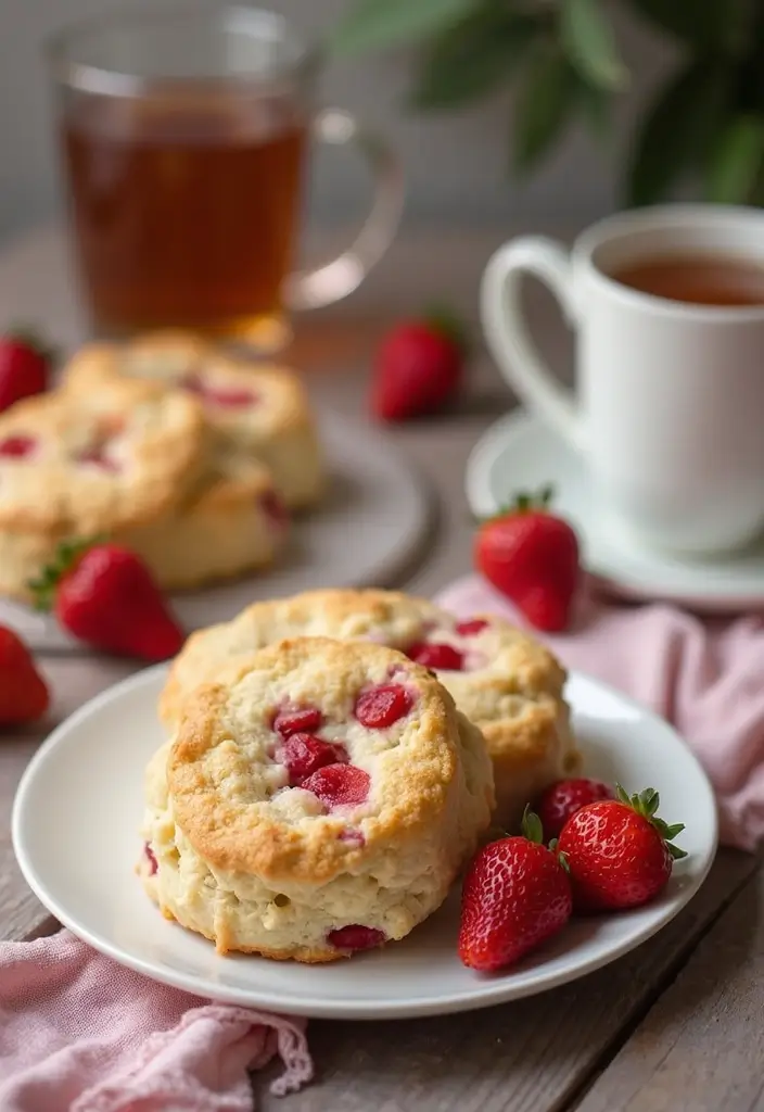 25 Strawberry Cream Cheese Dessert Recipes That Are Smooth and Sweet 115 25 Strawberry Cream Cheese Dessert Recipes That Are Smooth and Sweet - 19. Strawberry Cream Cheese Scones
