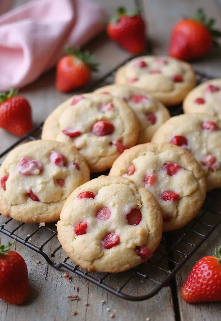 25 Strawberry Cream Cheese Dessert Recipes That Are Smooth and Sweet 134 25 Strawberry Cream Cheese Dessert Recipes That Are Smooth and Sweet - 22. Strawberry Cream Cheese Cookies
