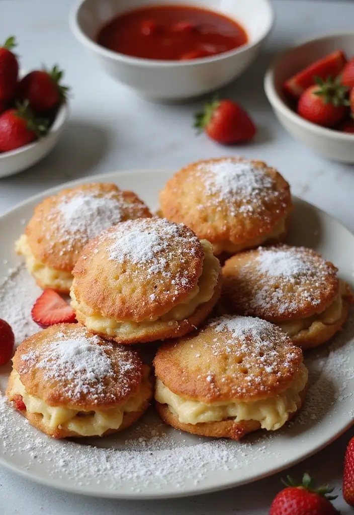 25 Strawberry Cream Cheese Dessert Recipes That Are Smooth and Sweet 155 25 Strawberry Cream Cheese Dessert Recipes That Are Smooth and Sweet - 25. Strawberry Cream Cheese Fritters