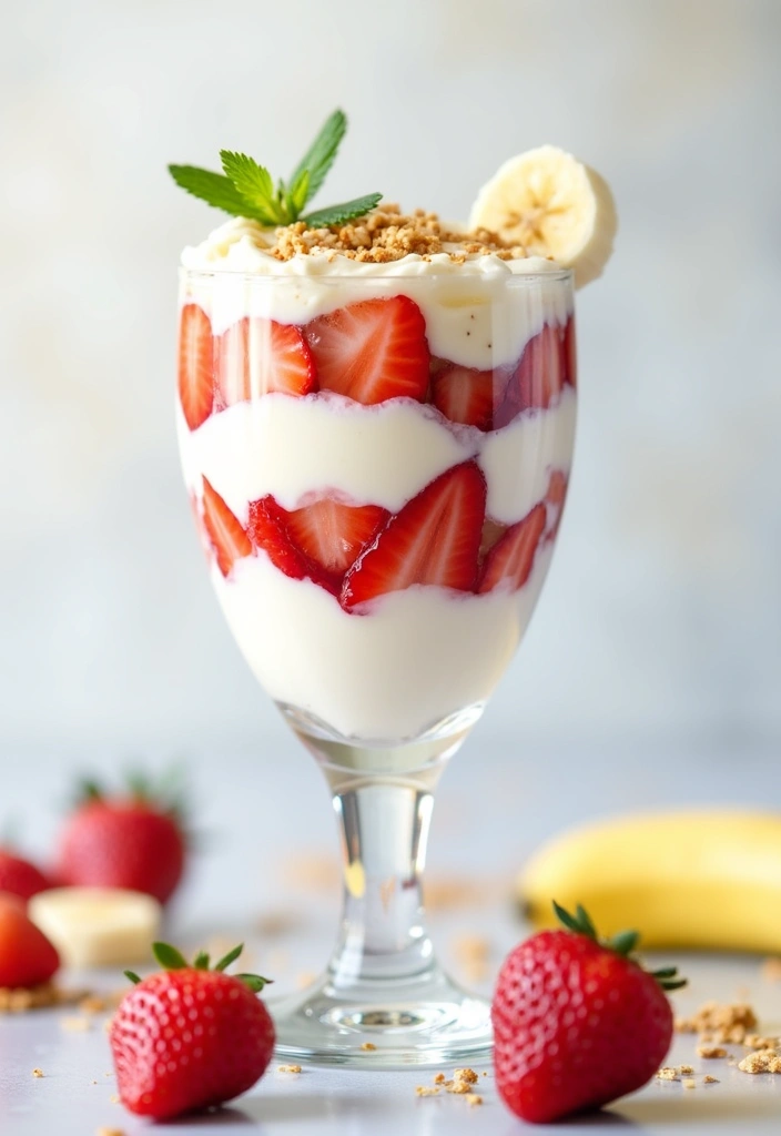 25 Strawberry Dessert Recipes That Are Easy and No-Bake 1 25 Strawberry Dessert Recipes That Are Easy and No-Bake - 1. Strawberry Banana Parfait
