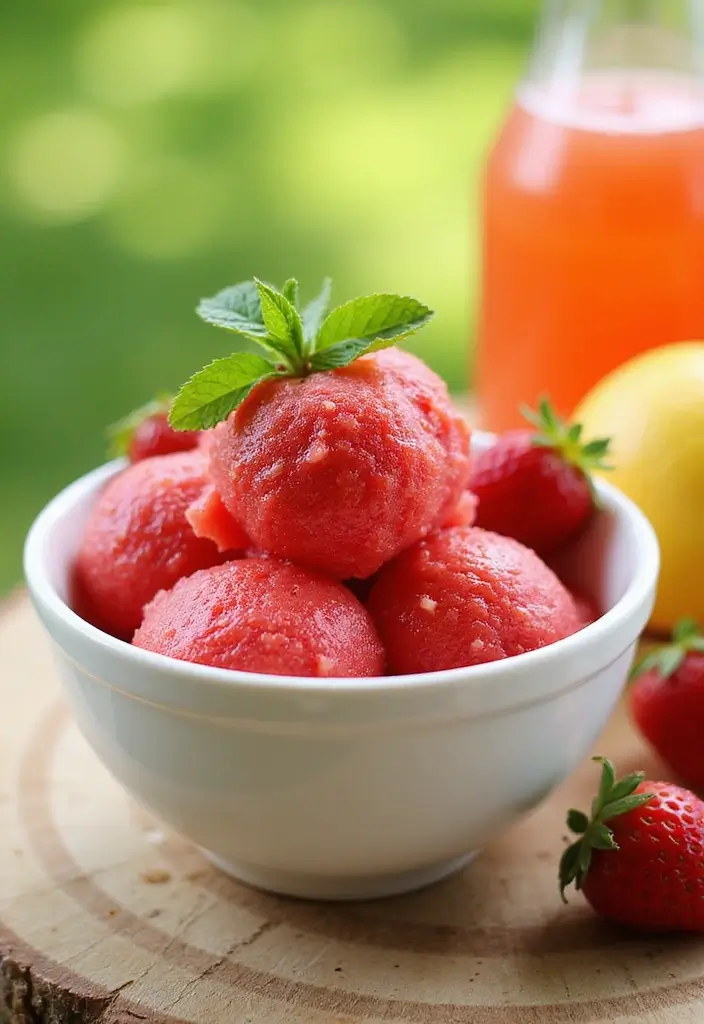 25 Strawberry Dessert Recipes That Are Easy and No-Bake 74 25 Strawberry Dessert Recipes That Are Easy and No-Bake - 12. Strawberry Lemonade Sorbet