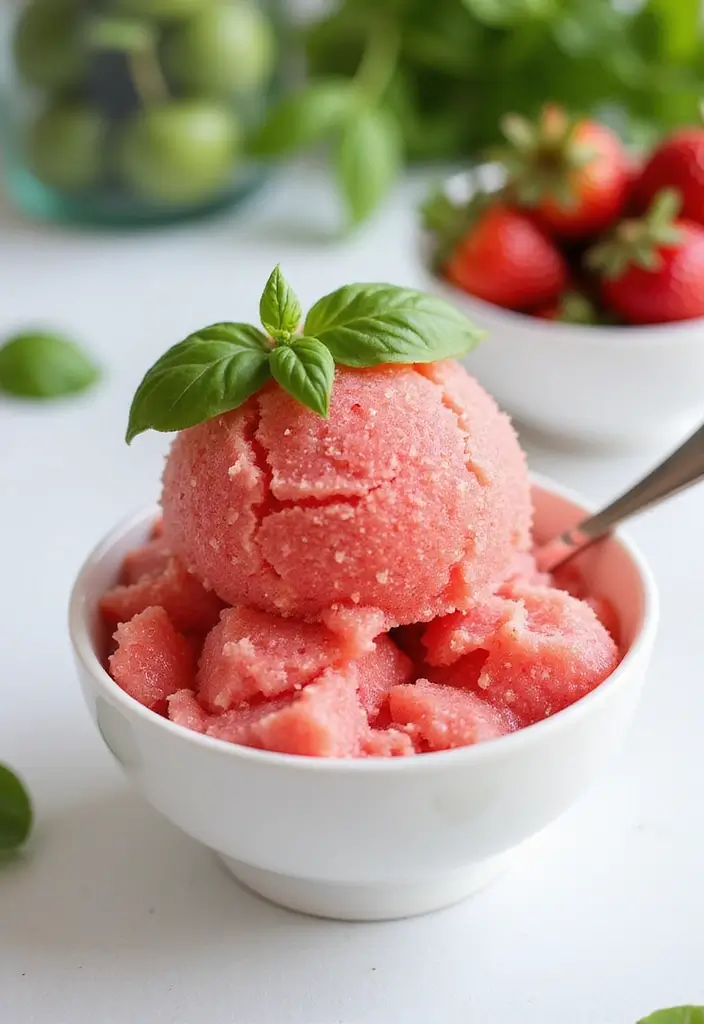 25 Strawberry Dessert Recipes That Are Easy and No-Bake 93 25 Strawberry Dessert Recipes That Are Easy and No-Bake - 15. Strawberry Basil Granita