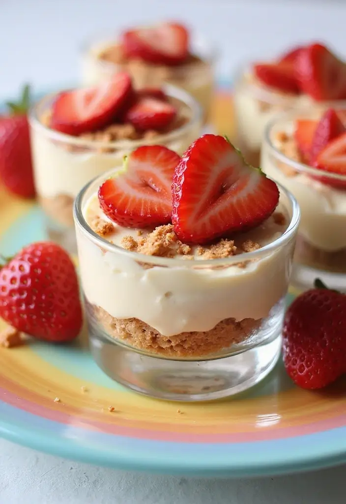 25 Strawberry Dessert Recipes That Are Easy and No-Bake 4 25 Strawberry Dessert Recipes That Are Easy and No-Bake - 2. No-Bake Strawberry Cheesecake Cups