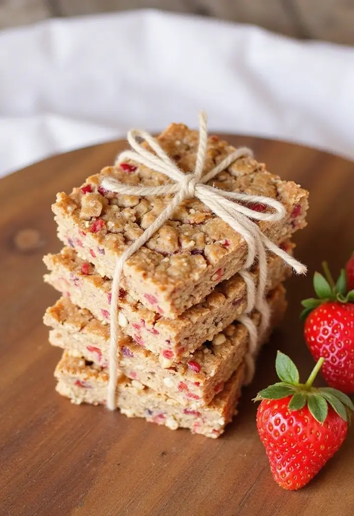 25 Strawberry Dessert Recipes That Are Easy and No-Bake 149 25 Strawberry Dessert Recipes That Are Easy and No-Bake - 23. Strawberry Granola Bars