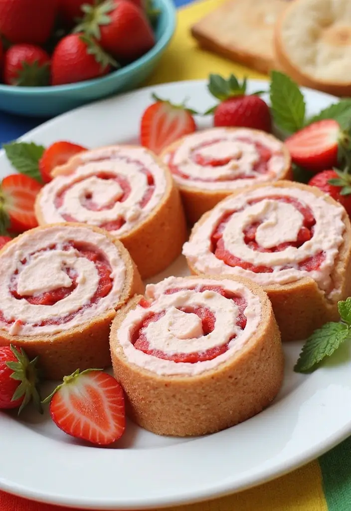25 Strawberry Dessert Recipes That Are Easy and No-Bake 46 25 Strawberry Dessert Recipes That Are Easy and No-Bake - 8. Strawberry Cream Cheese Pinwheels