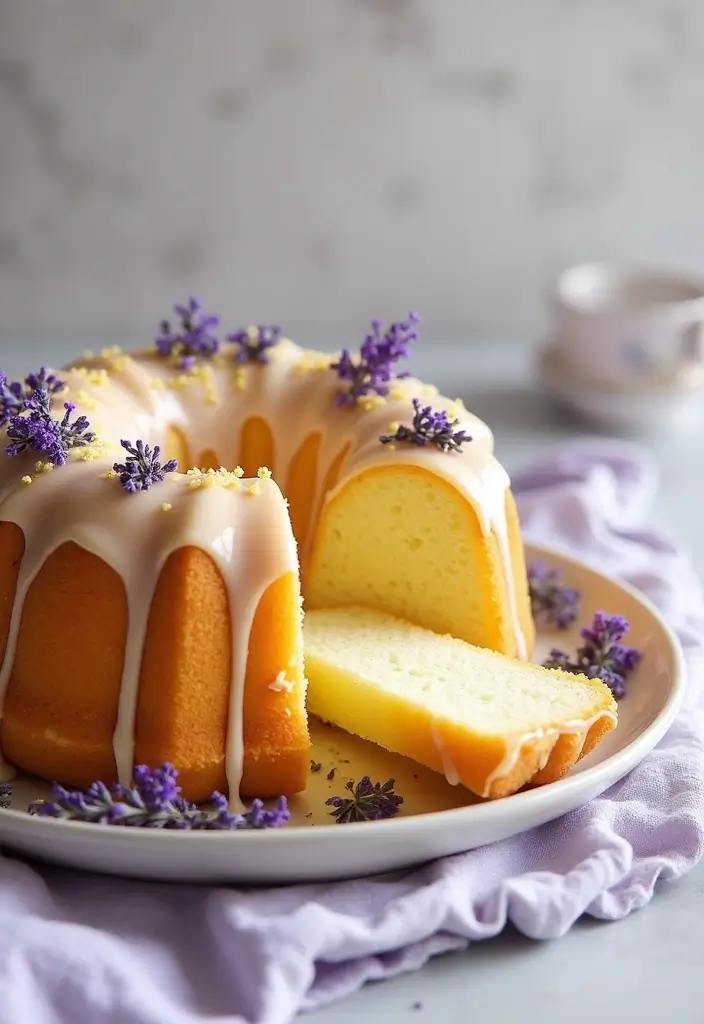 27 Angel Food Cake Dessert Recipes That Feel Light and Heavenly - 16. Honey Lavender Angel Food Cake