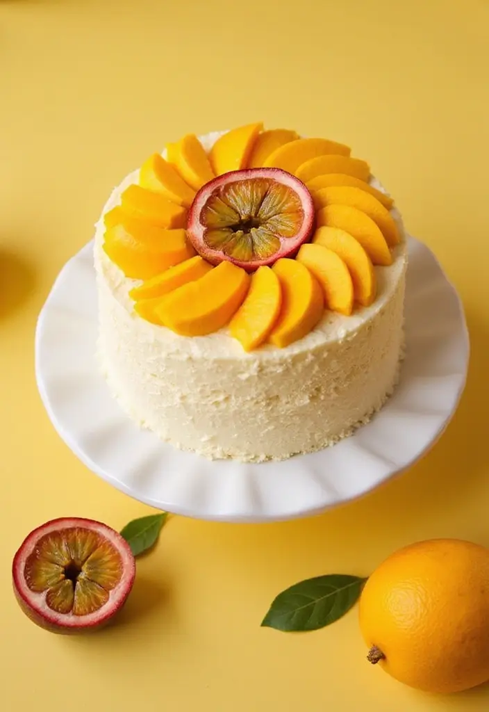 27 Angel Food Cake Dessert Recipes That Feel Light and Heavenly - 19. Mango Passion Fruit Angel Food Cake